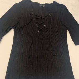 TopShop lace up Henley